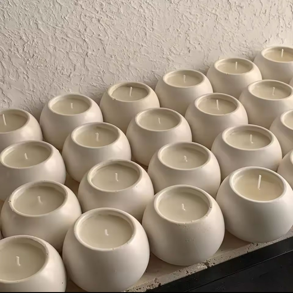 Succulent Set - Silikonform für runde Kerzenhalter, Sukkulententöpfe und